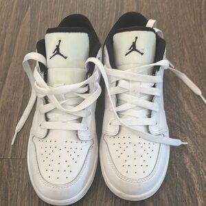 Jordan White and Black Sneakers Minimalist Design